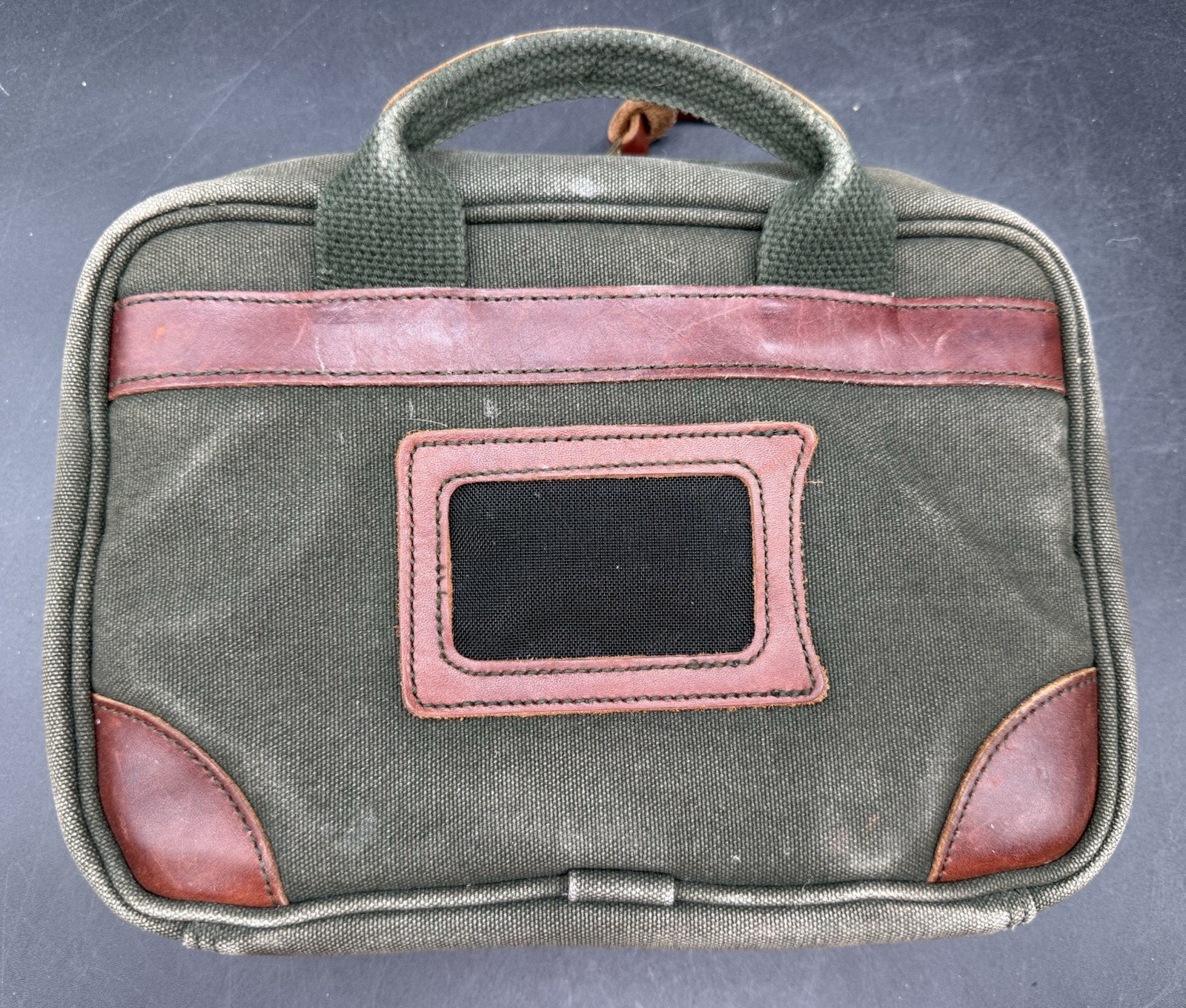Orvis Battenkill Travel Hanging Toiletry Bag Dopp Kit Canvas & Leather