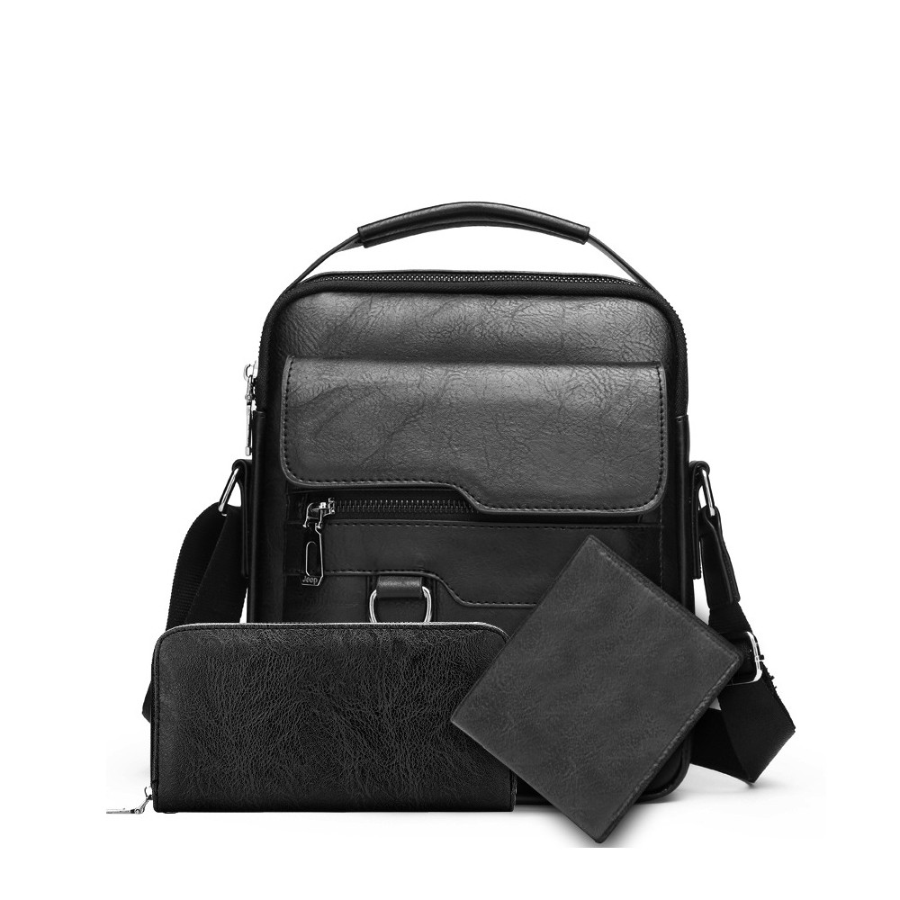 Men’s Messenger Bag Business Shoulder Bag PU Leather Briefcase Crossbody Casual