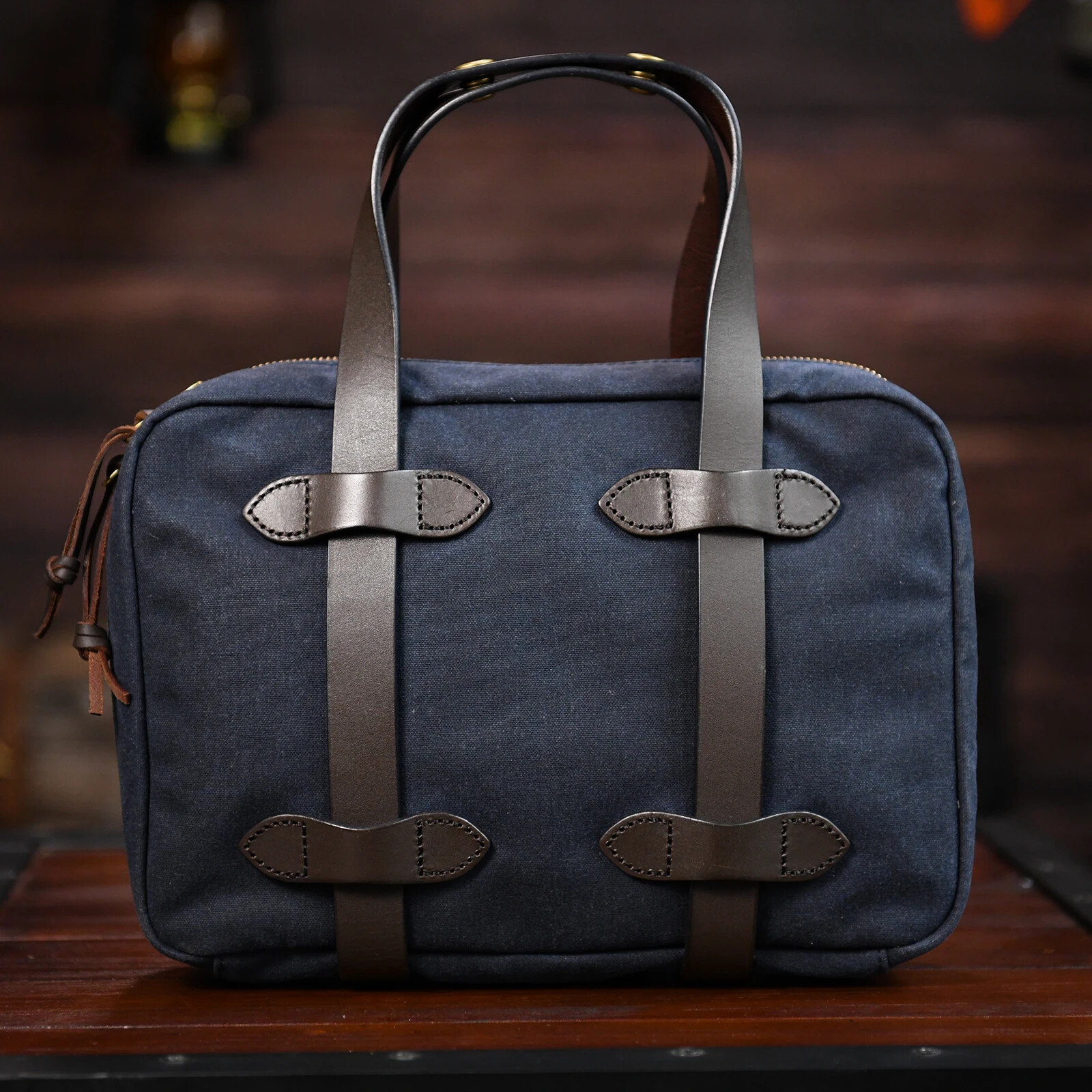 Oil Waxed Canvas Small Briefcase Size 31*22*7cm Casual Handheld Bag