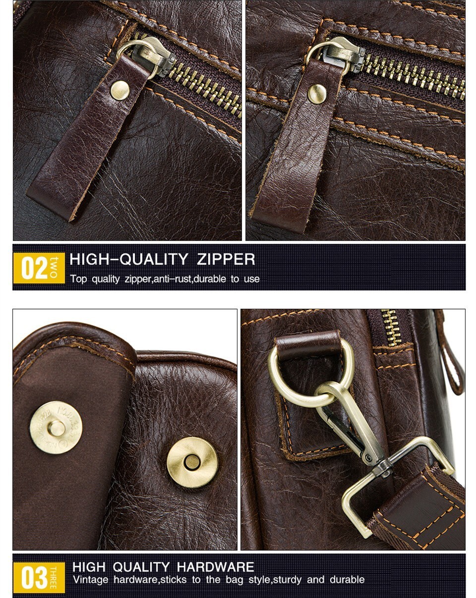 Men Leather Shoulder Bag Messenger Bag Handbag Strap Satchel Fashion