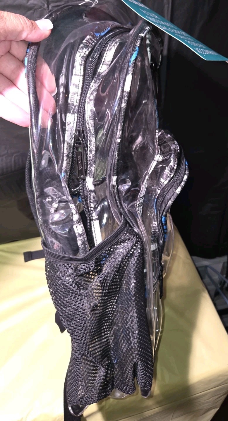Large Clear PVC Backpack Heavy Duty Stadium, School, Events