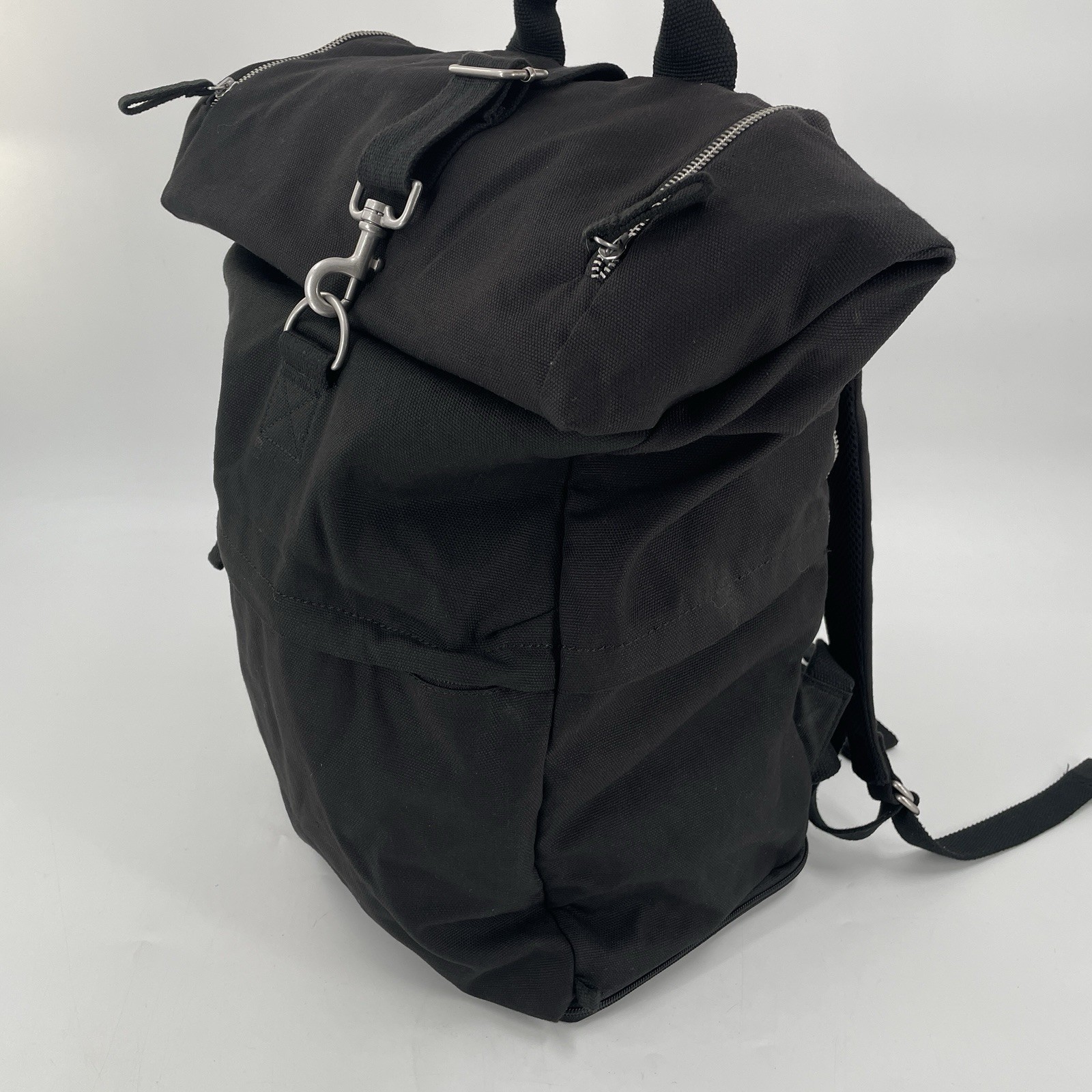 IKEA Forenkla Backpack In Black – Roll Top Style – Padded Laptop Sleeve