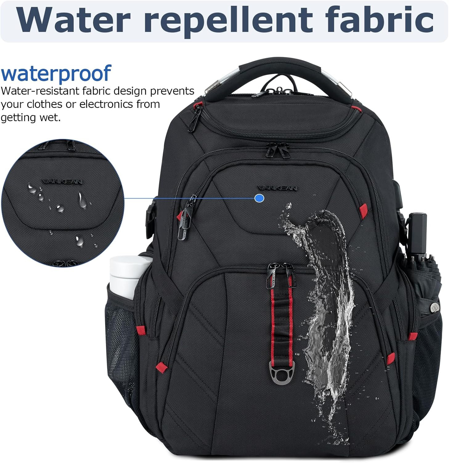 17.3” Travel Laptop Backpack TSA Friendly, Water Resistant Anti Theft Extra Lar