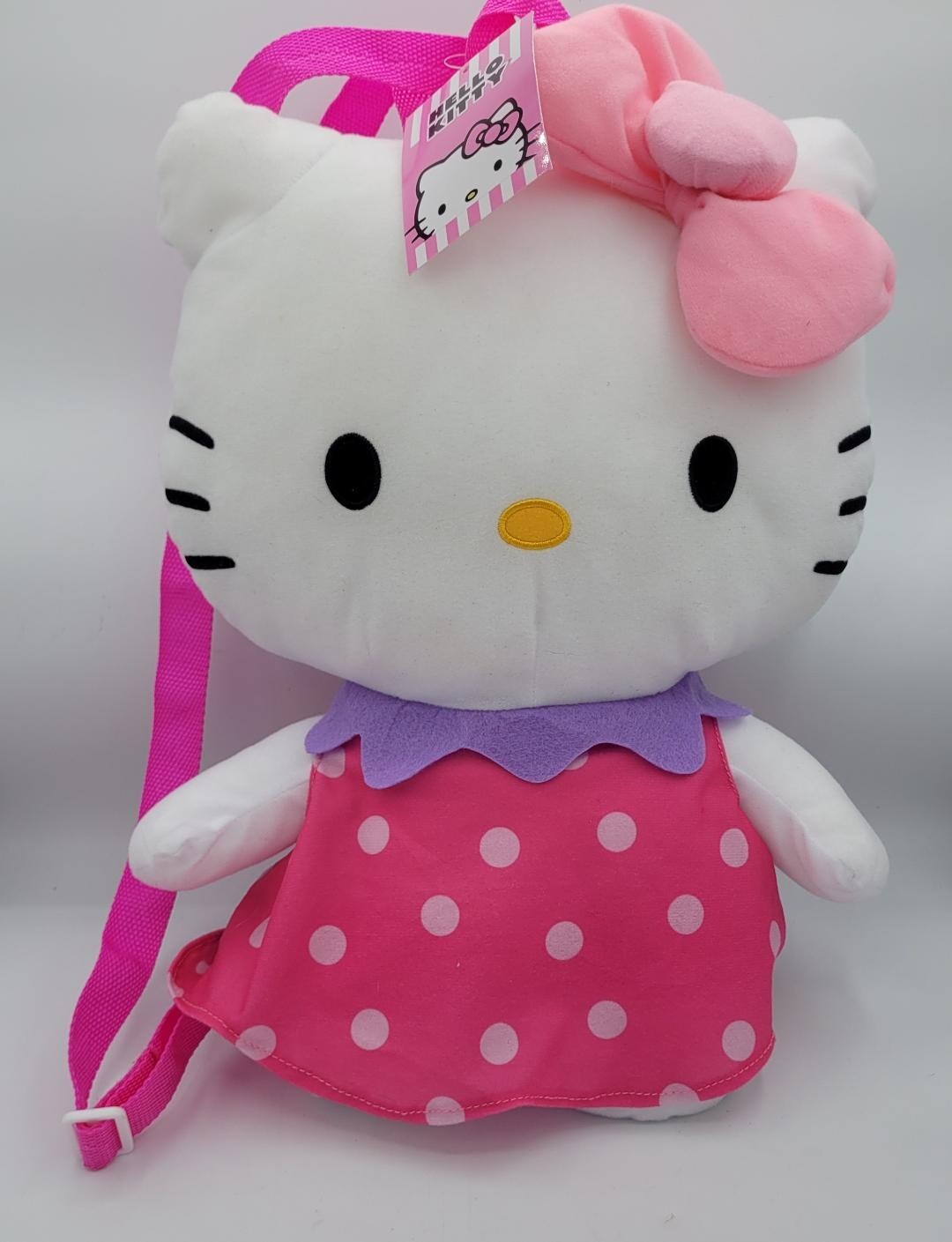 Hello Kitty Strawberry 16″ Plush Backpack Multi-Color-NWT