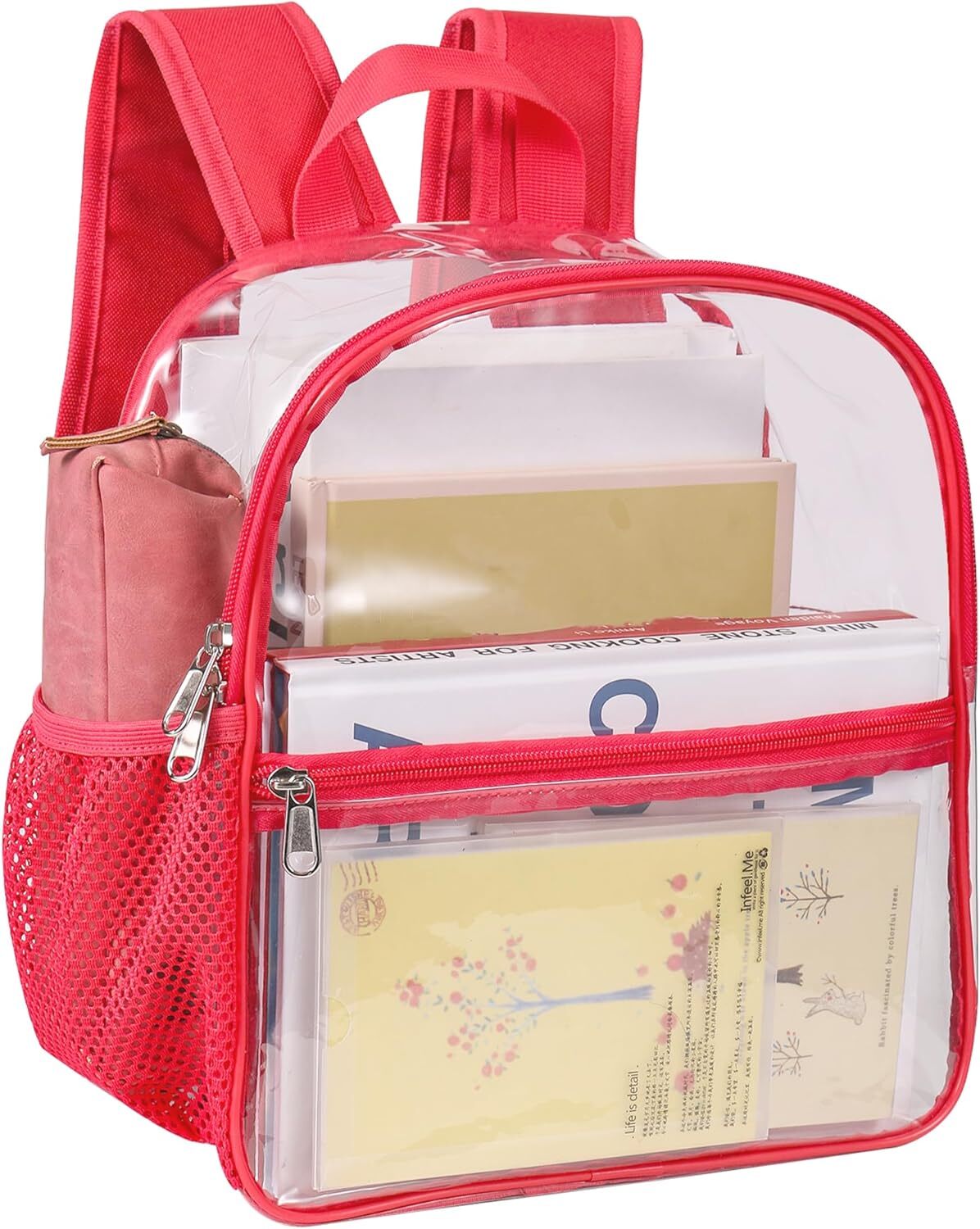 Clear Stadium Backpack 12×6×12 Small Clear Bag Stadium Approved Great for Games