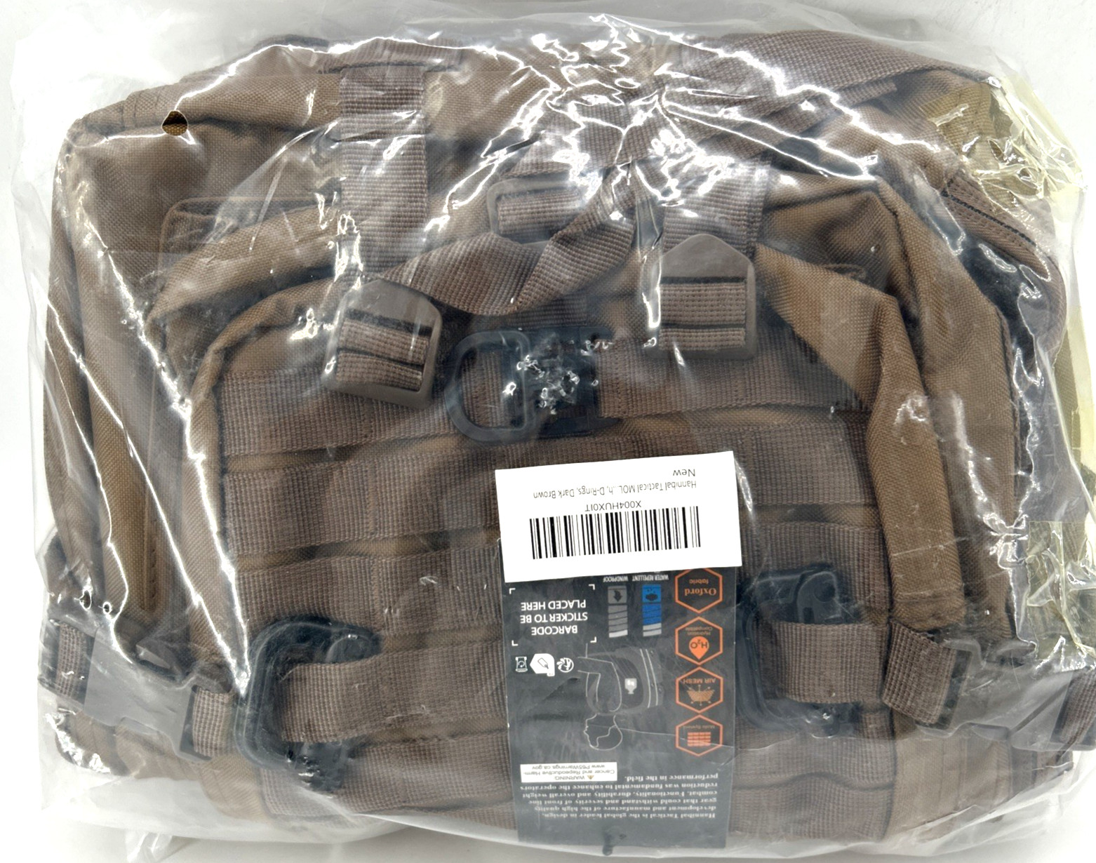 Tactical MOLLE Assault Backpack Military 3-Day Pack Camping Rucksack Brown