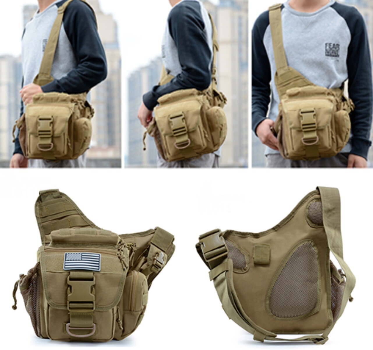 10L Military Multi-functional Tactical Messenger Shoulder Bag for Outdoor Sport