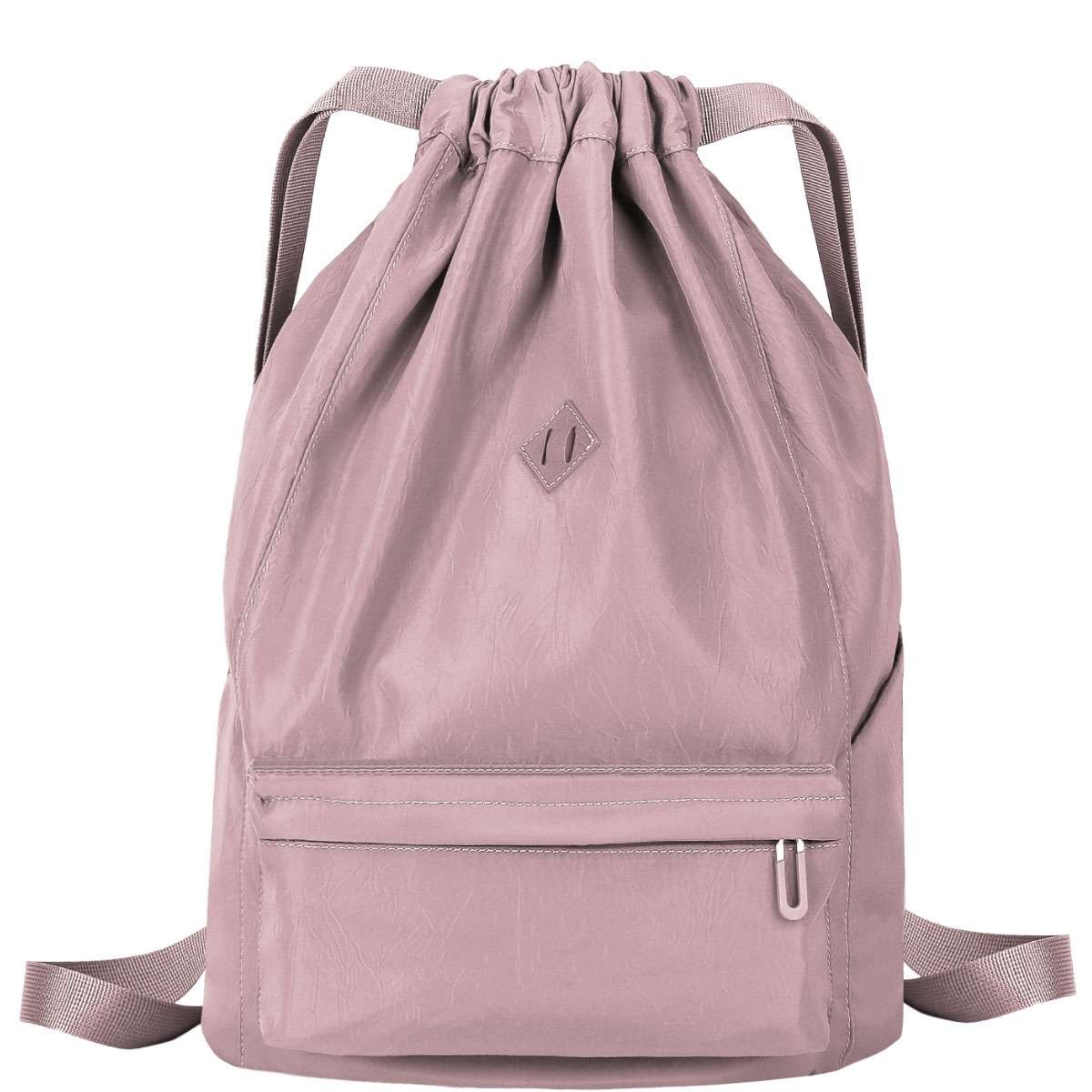 Drawstring Bag Sling Backpack Heavy Duty Gym School Day Waterproof Pouch Nylon