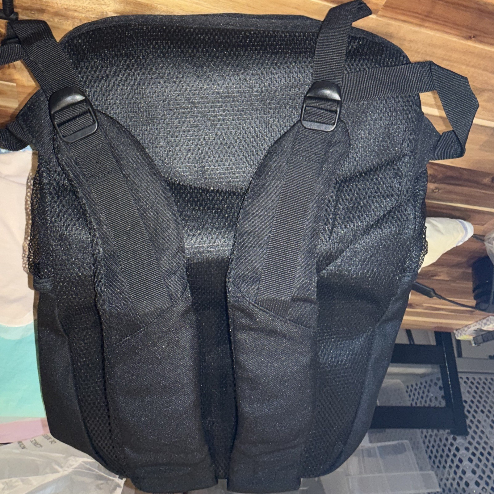 Rickyh Style Black Backpack Zip Closure Padded Adjustable Straps Pockets