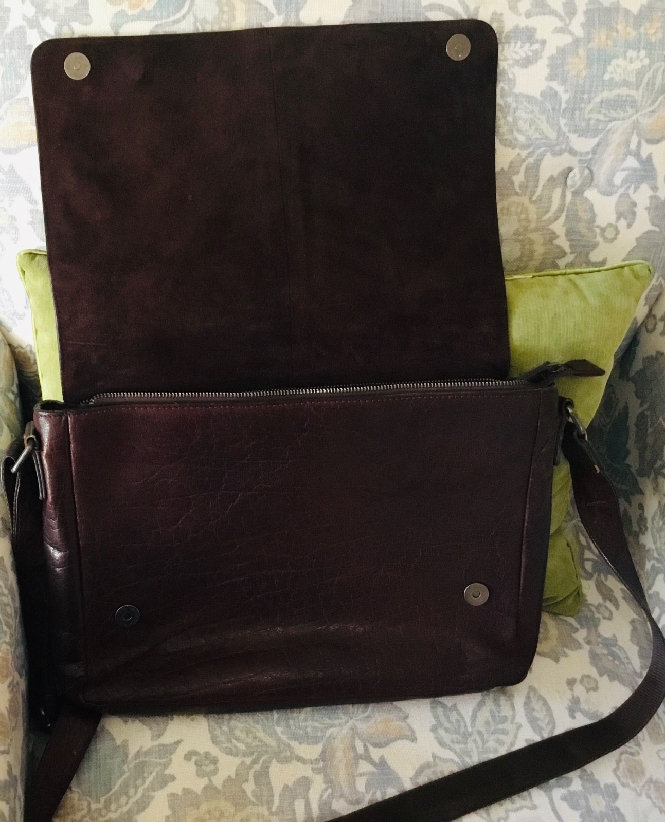 Leather Messenger Bag 15 inch. Brand not available.
