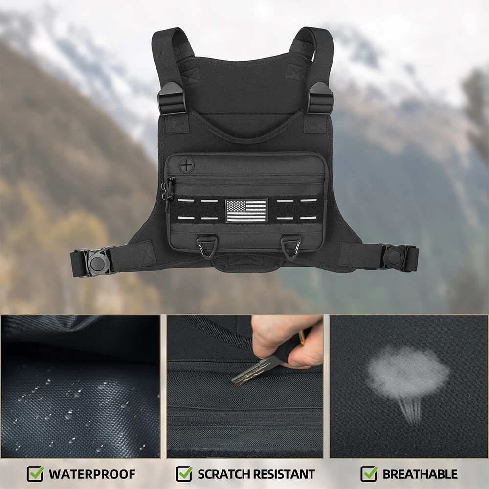 Sports Chest Bag Men Backpack Anti Theft Chest Pack Running Vest Pouch