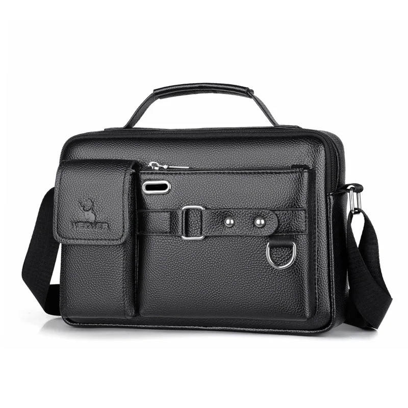 Men Shoulder Bag Pu Leather Business Messenger Bag for Man New