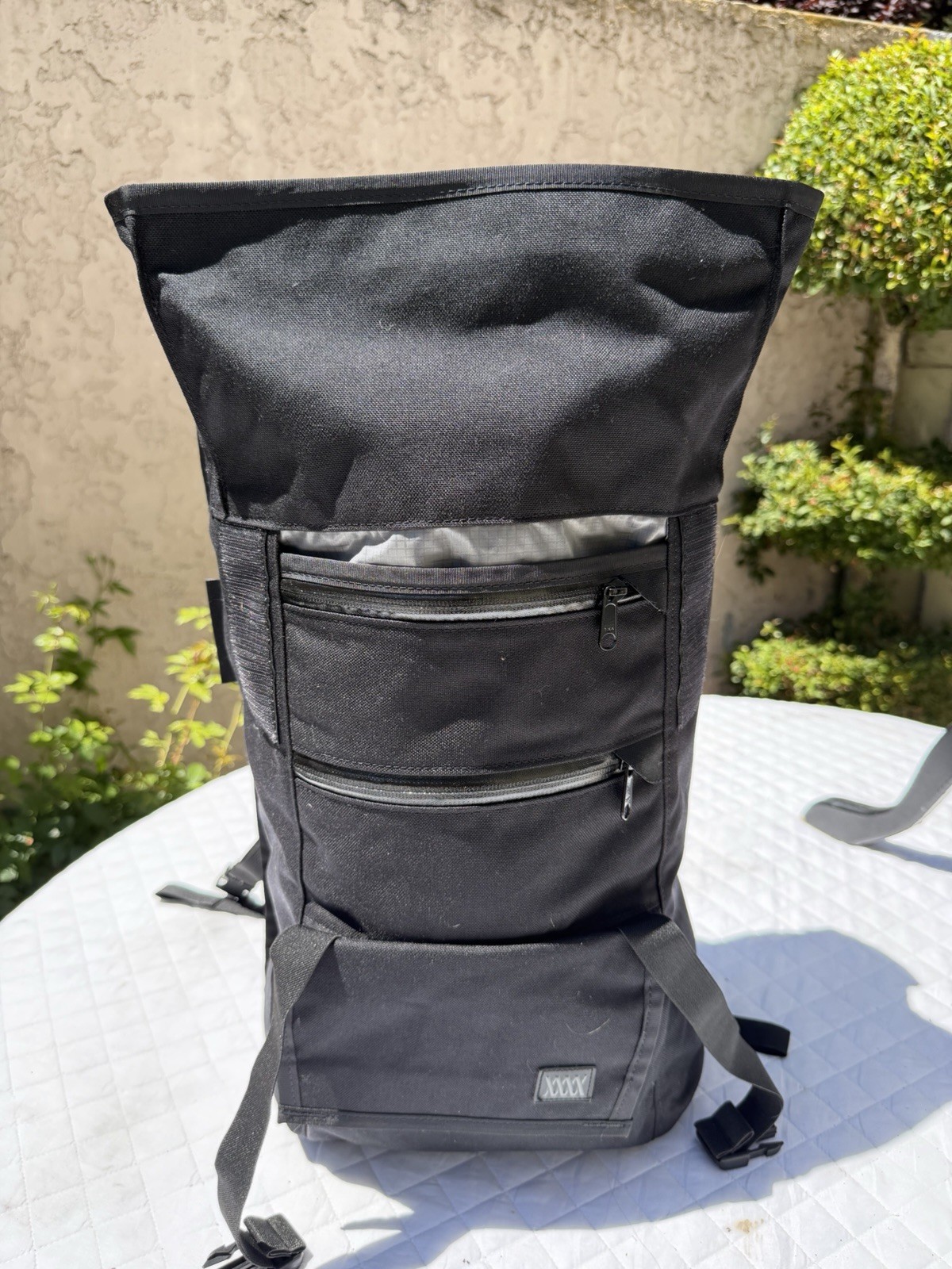 Mission Workshop Sanction Top Flap Dual Buckle Black Ballistic Backpack Rucksack