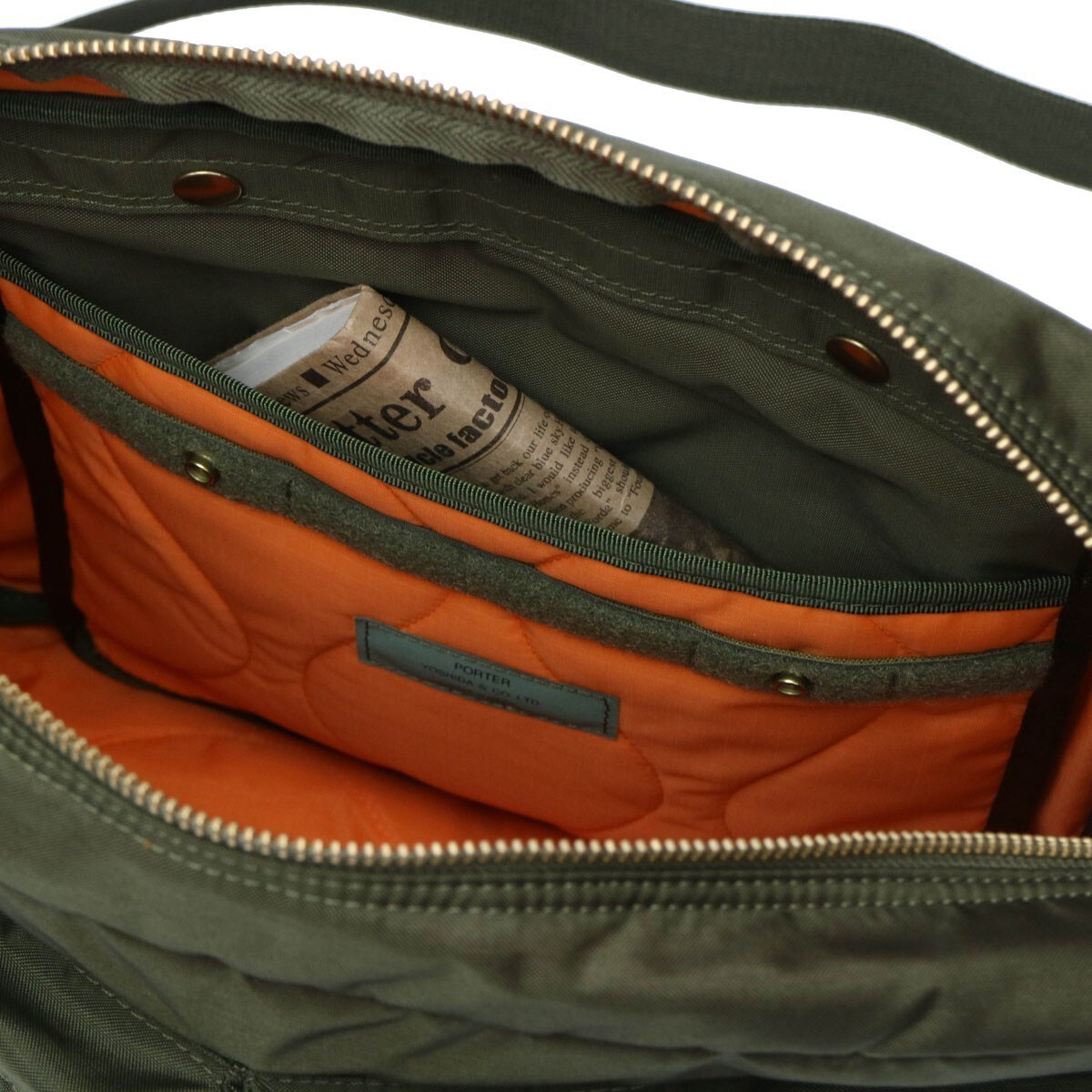 Yoshida Porter FORCE Shoulder bag 855-07415 Olive Green Tracking From JP z85