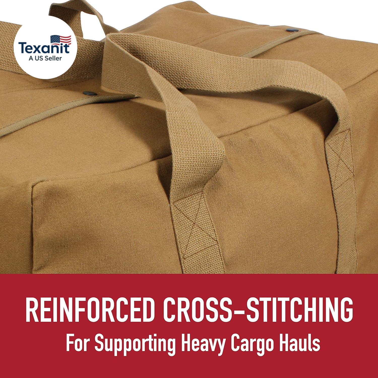 Canvas Parachute Cargo Bag – Extra Large Travel Duffle Bag with 75L Capacity