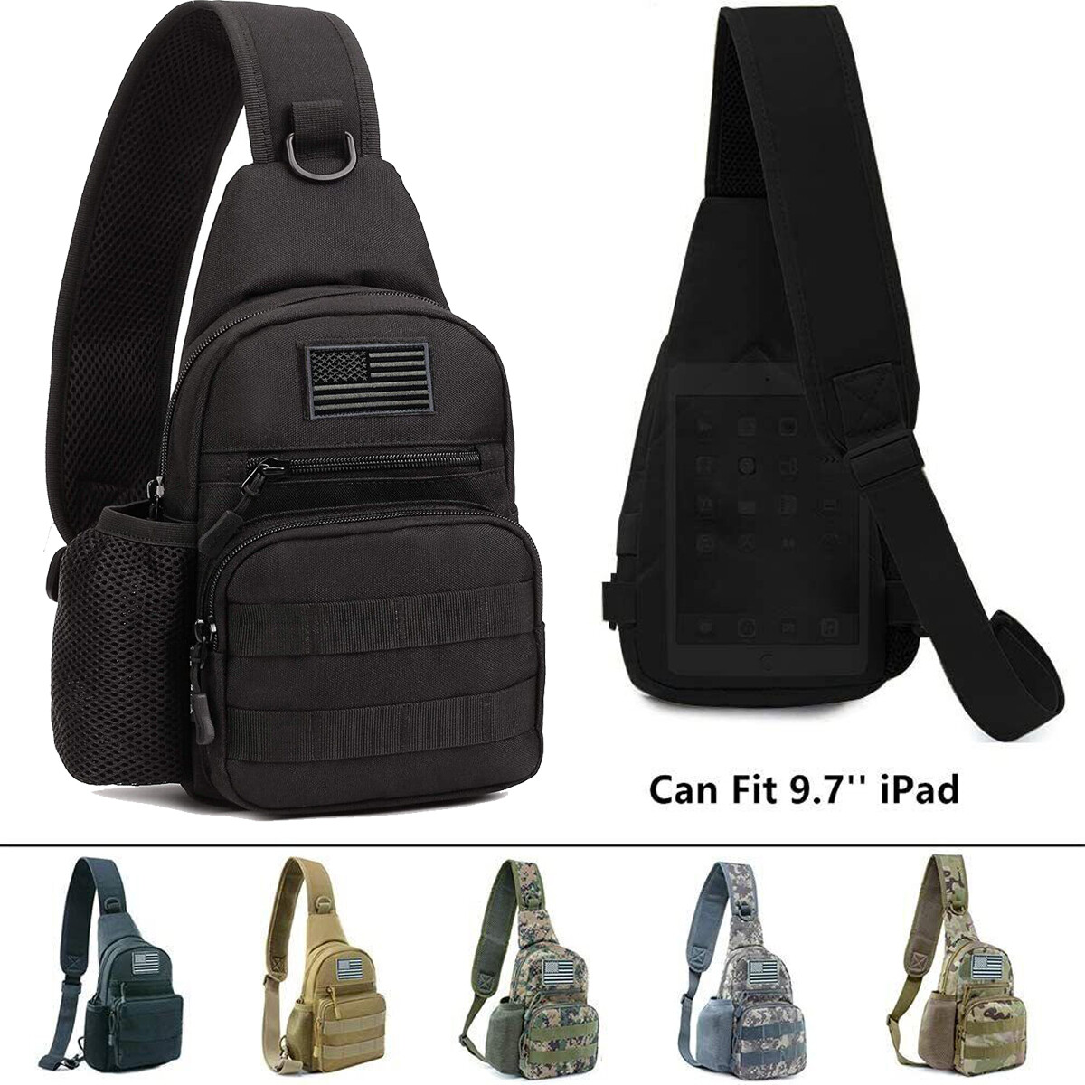 Hiking Sling Tactical Bag Outdoor Military Crossbody Shoulder Men’s Chest Bag US
