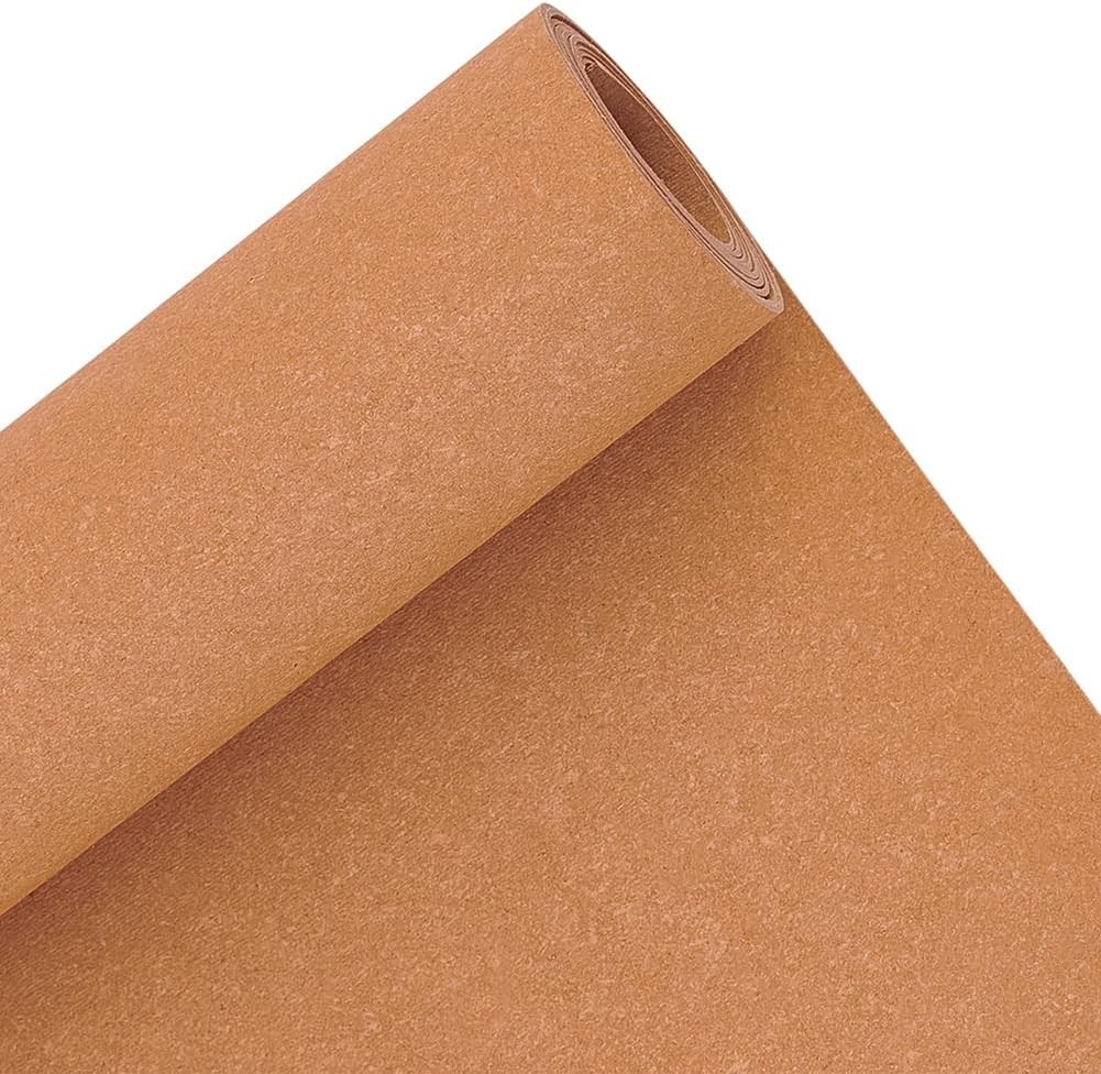 59X15.7Inch Leather Stiffener Roll, Sandy Brown Bag Stiffener, PVC Leather Roll