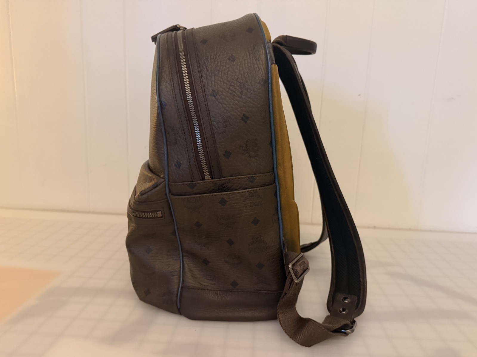 RARE MCM Backpack Embossed Chocolate Brown No Flaws Limited 100% Authentic ￼