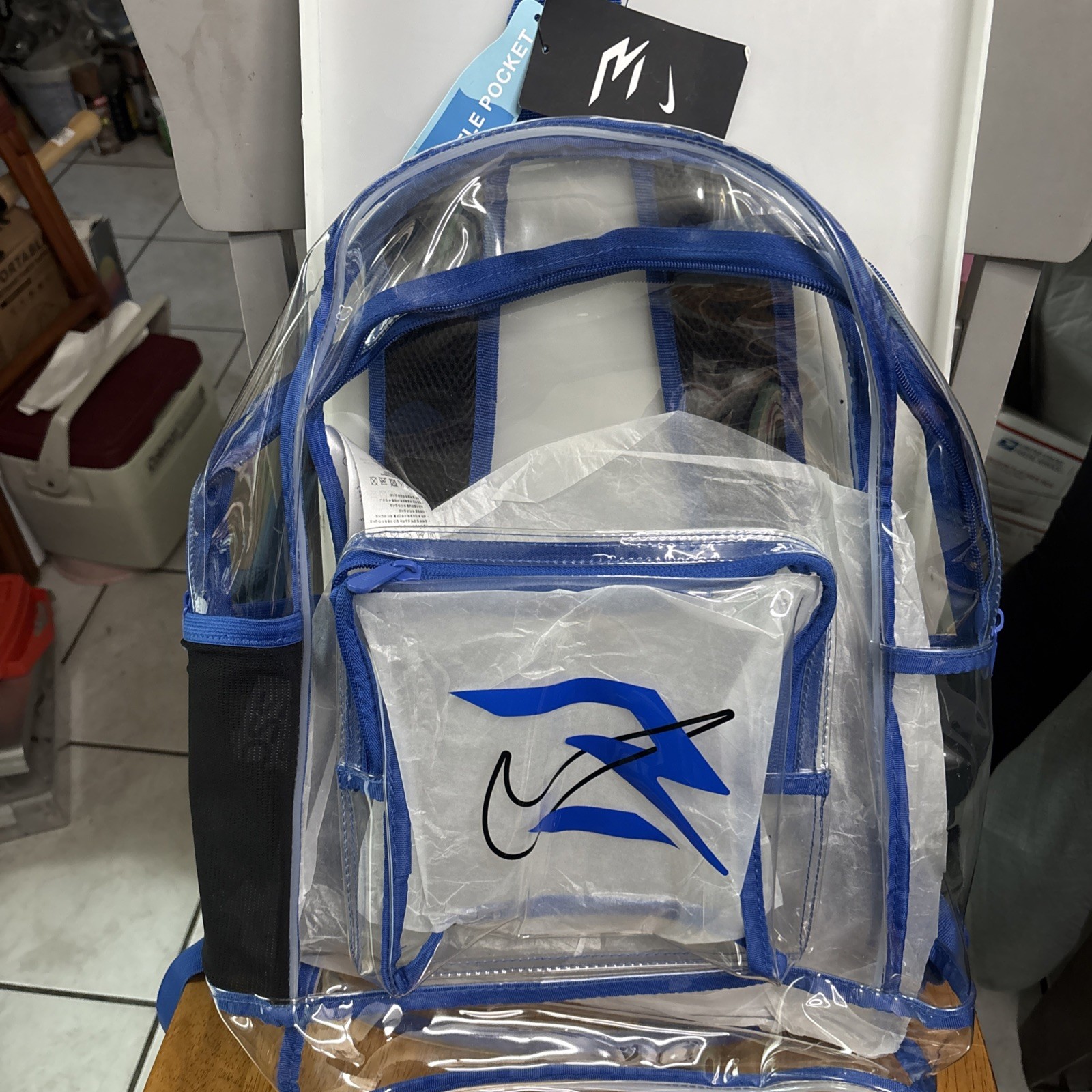 Nike 3 Brand Clear Backpack – Royal Blue