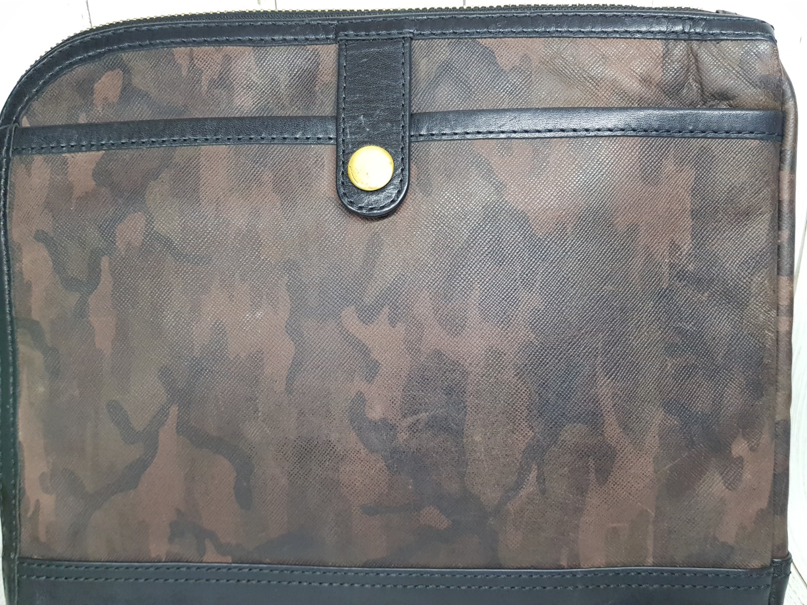 MASSIMO DUTTI men’s leather clutch, 27×22 cm.