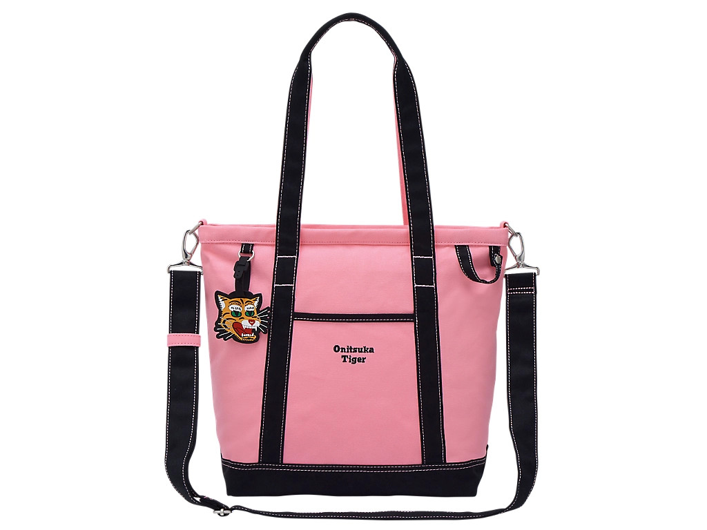 Onitsuka Tiger Small Canvas Tote Bag Pink Black 3183B233-700