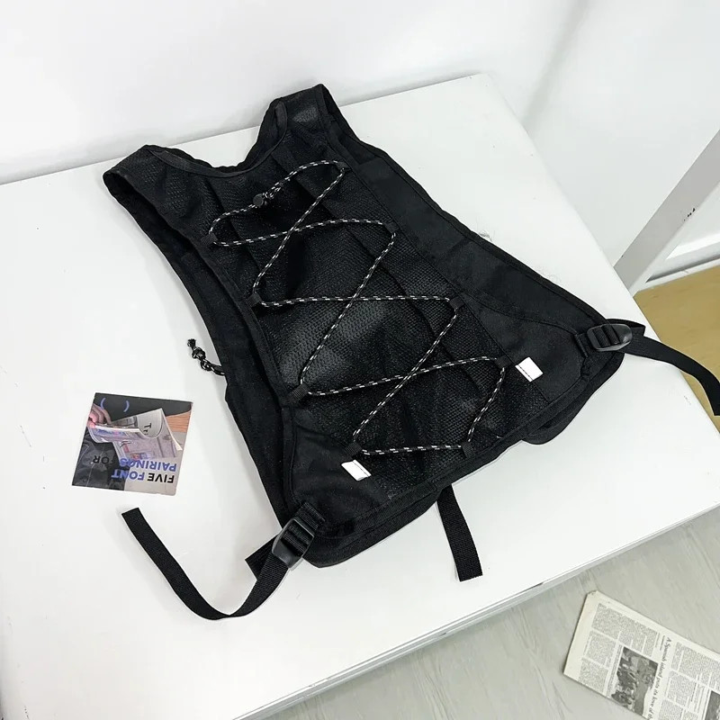 Man Exercise Waistcoat Bag Multi-pocket Chest Pack Unisex Hip Hop Streetwear Bag