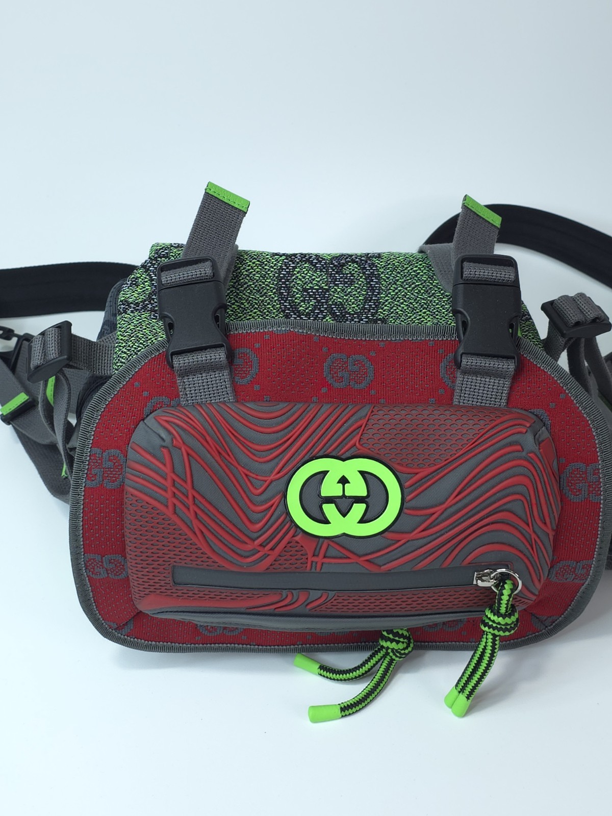 GUCCI GG Technical Adventure Waist Bag Backpack Crossover Sports Bag