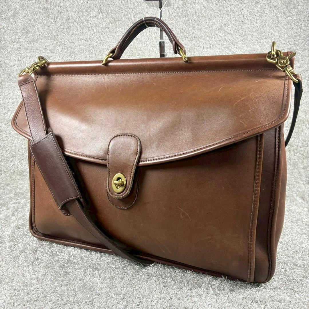 Vintage Coach Beekman Briefcase Shoulder Bag 5266 USA Brown Leather
