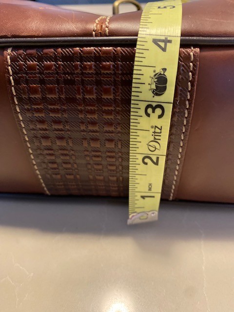 Boconi Cognac Leather Padded Briefcase w/Compartments