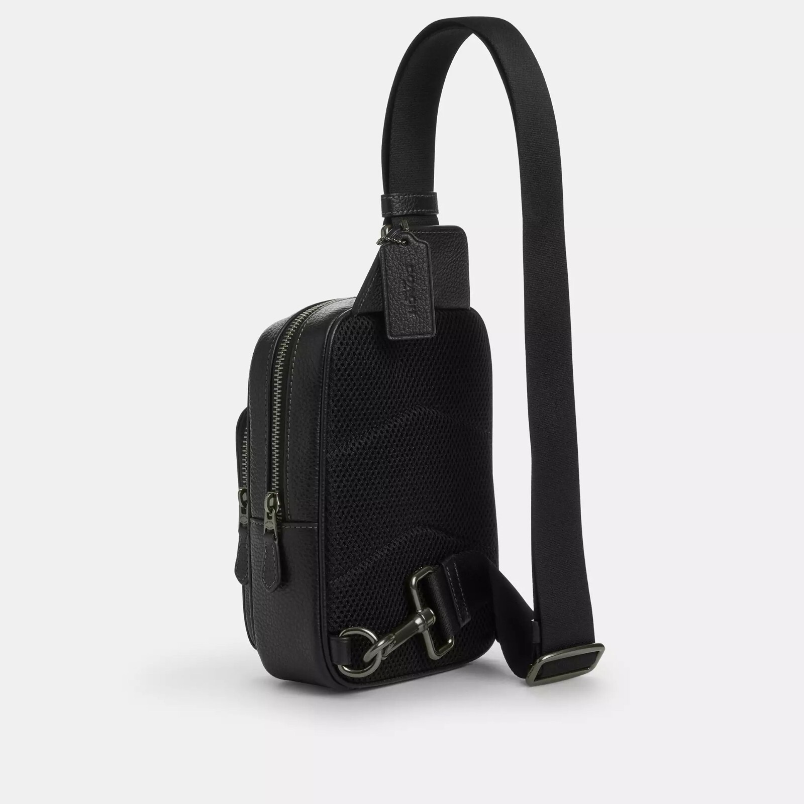 NWT Coach CAJ39 Racer Sling Pack With Varsity Motif Leather Pebble Leather $328