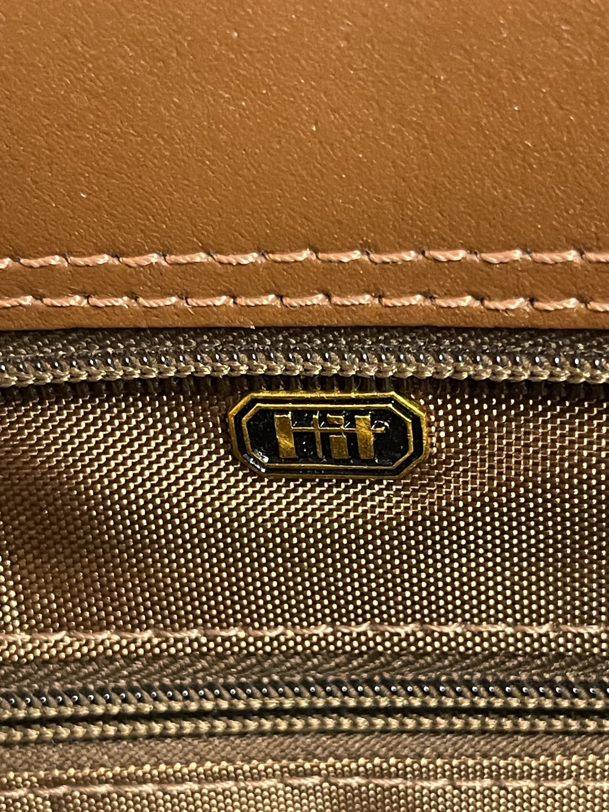 Vintage HIT Leather Briefcase Mens Shoulder Strap Portfolio Bag 90s Taiwan