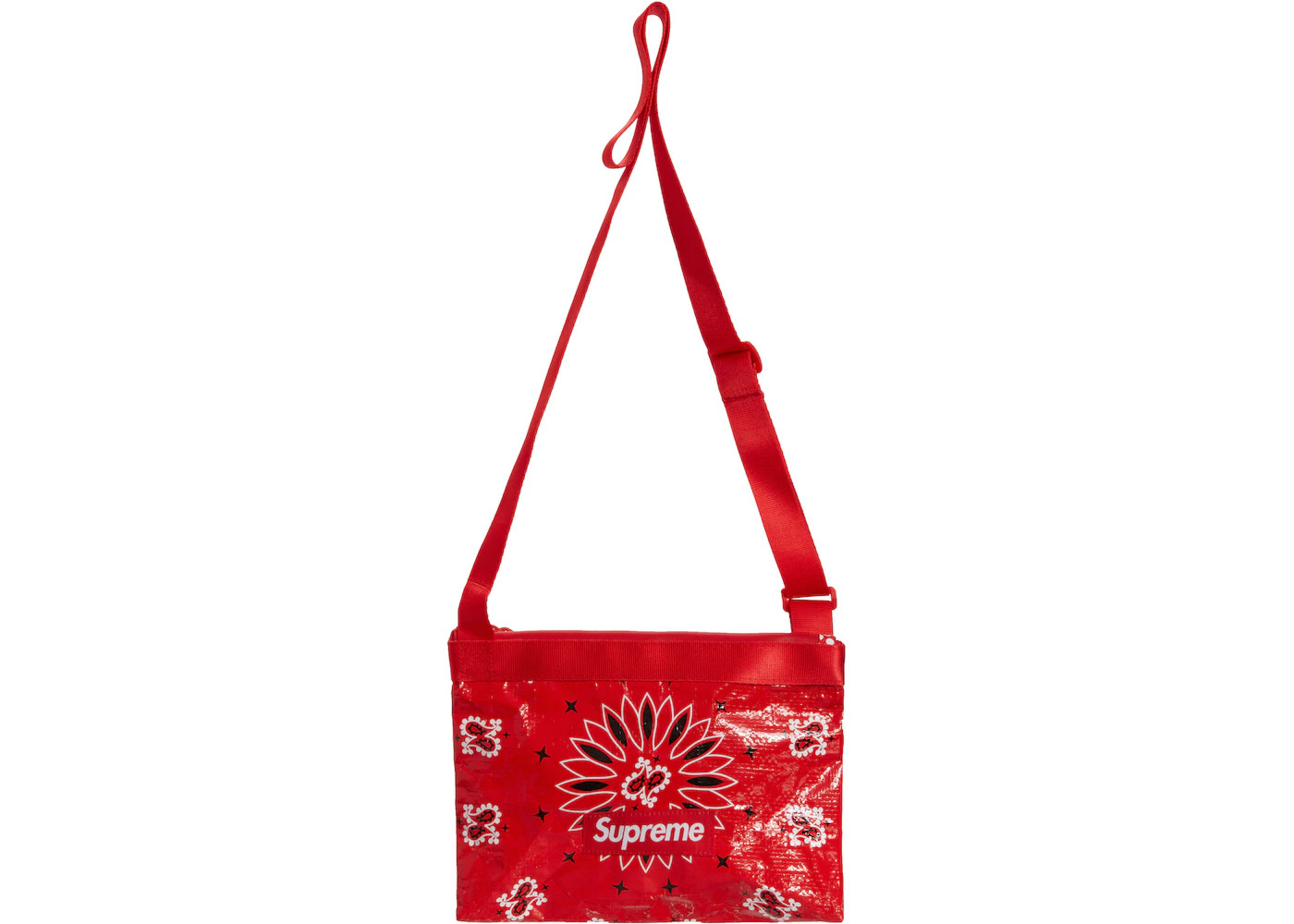 Supreme Bandana Tarp Side Bag Red Unisex SS21 New