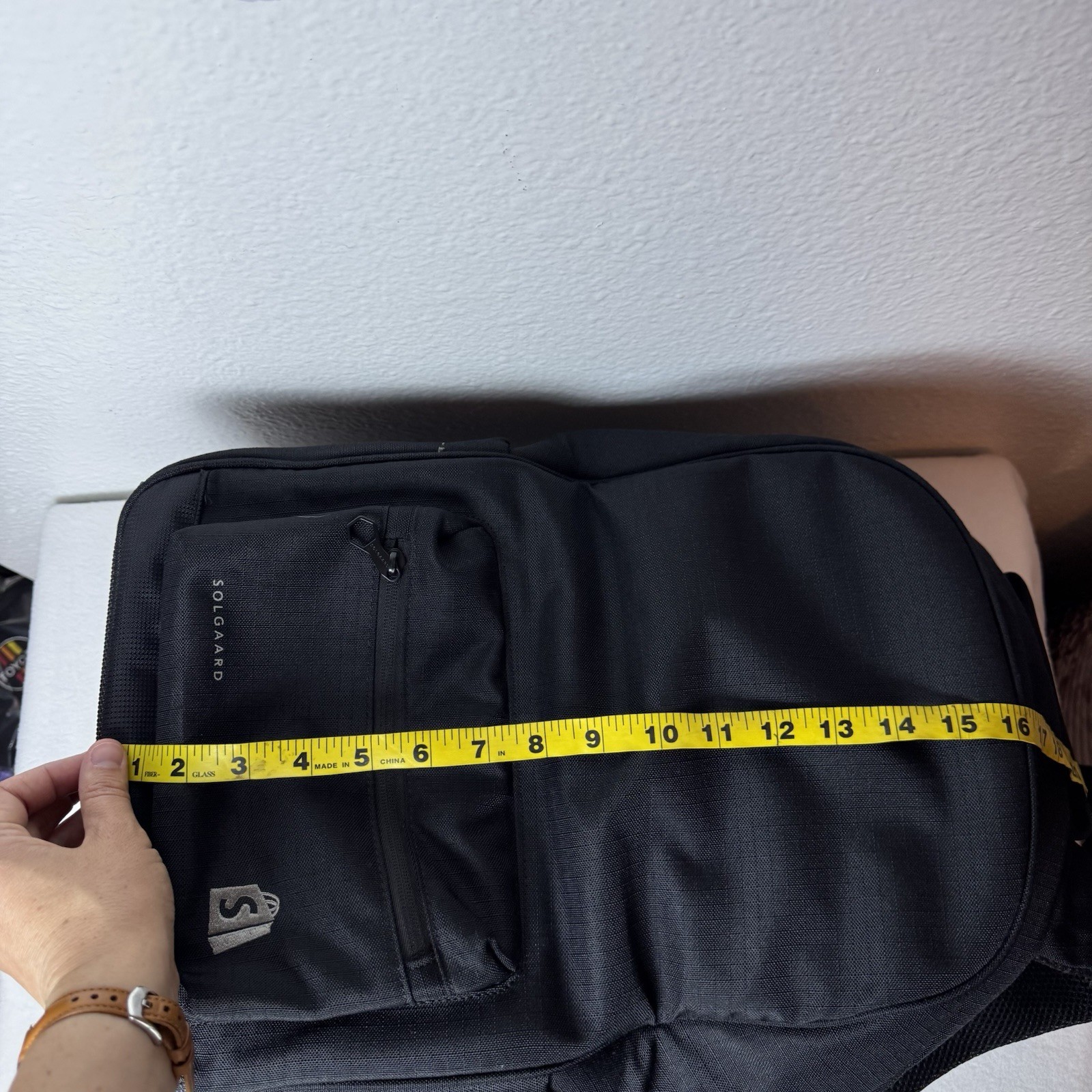 Solgaard Shore-Tex Daypack Backpack Laptop Black Bag Recycled Plastic Pockets