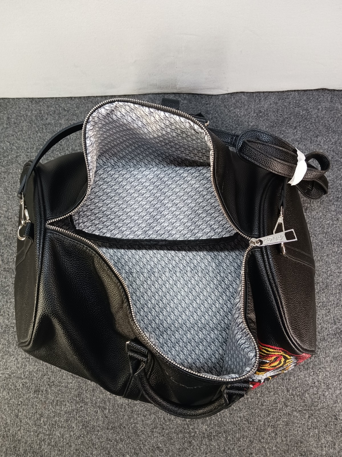 Ed Hardy Roaring Tiger Black Duffle Weekend Bag