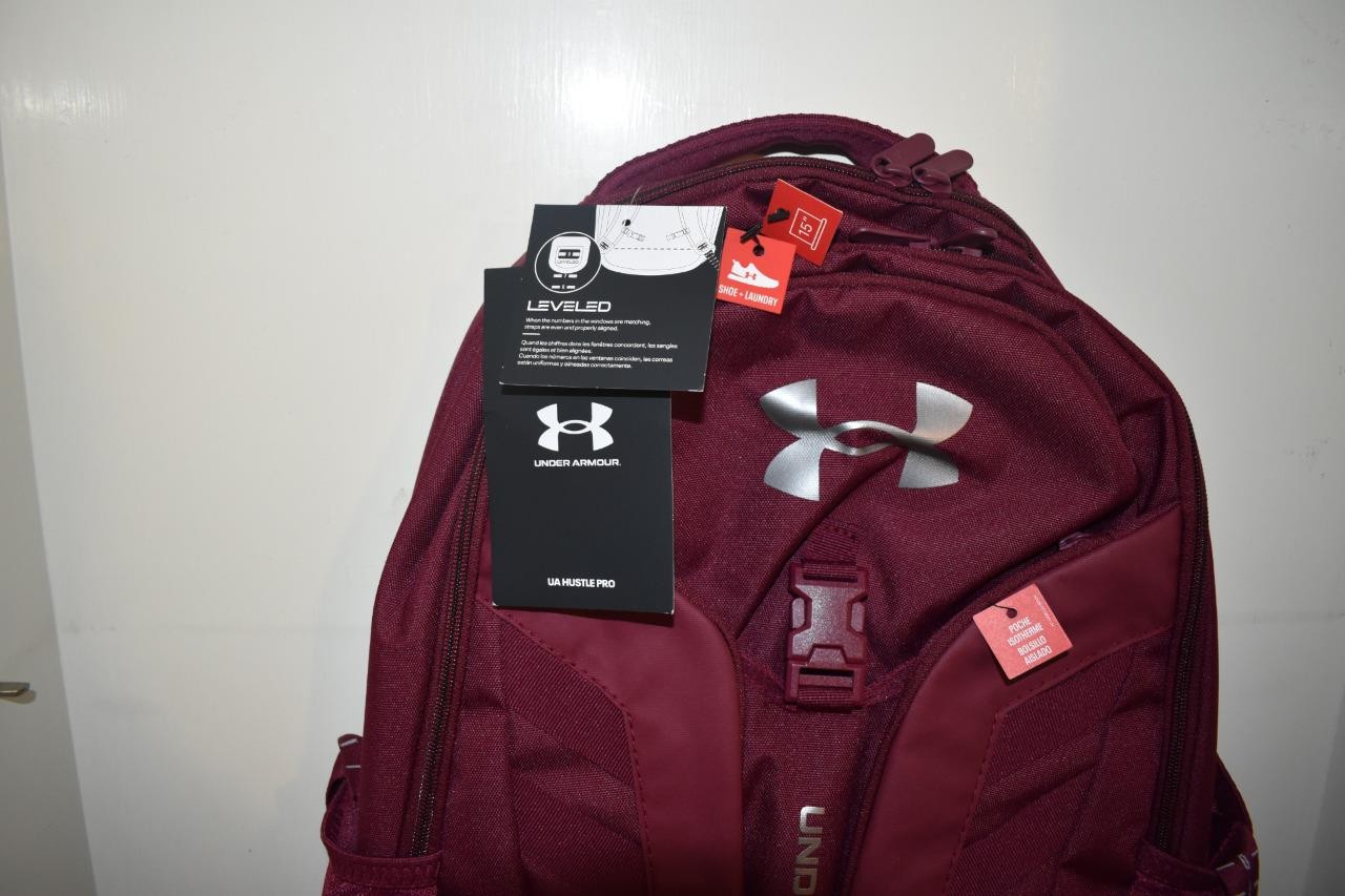 Under Armour Hustle Pro Backpack 1367060 655 Maroon NWT
