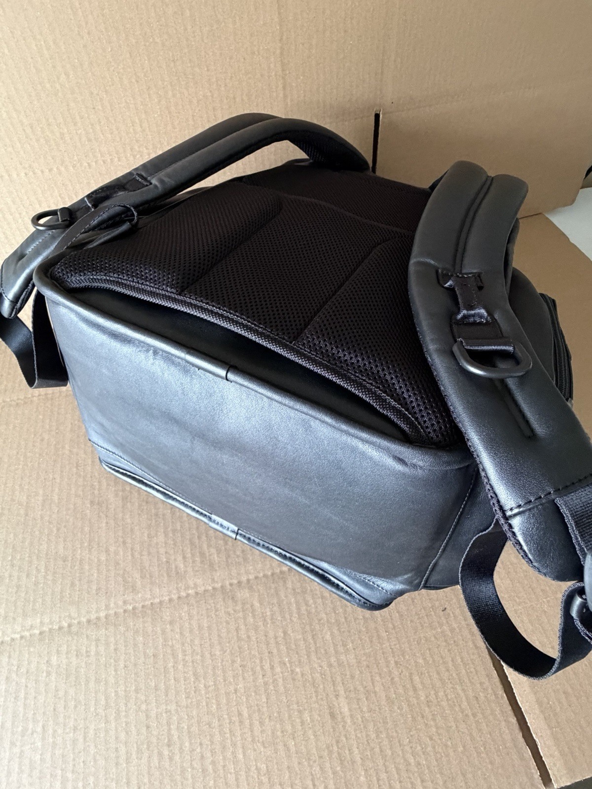 TUMI Alpha 3 Brief Pack Black Leather Backpack 117343 1041 9603580 New