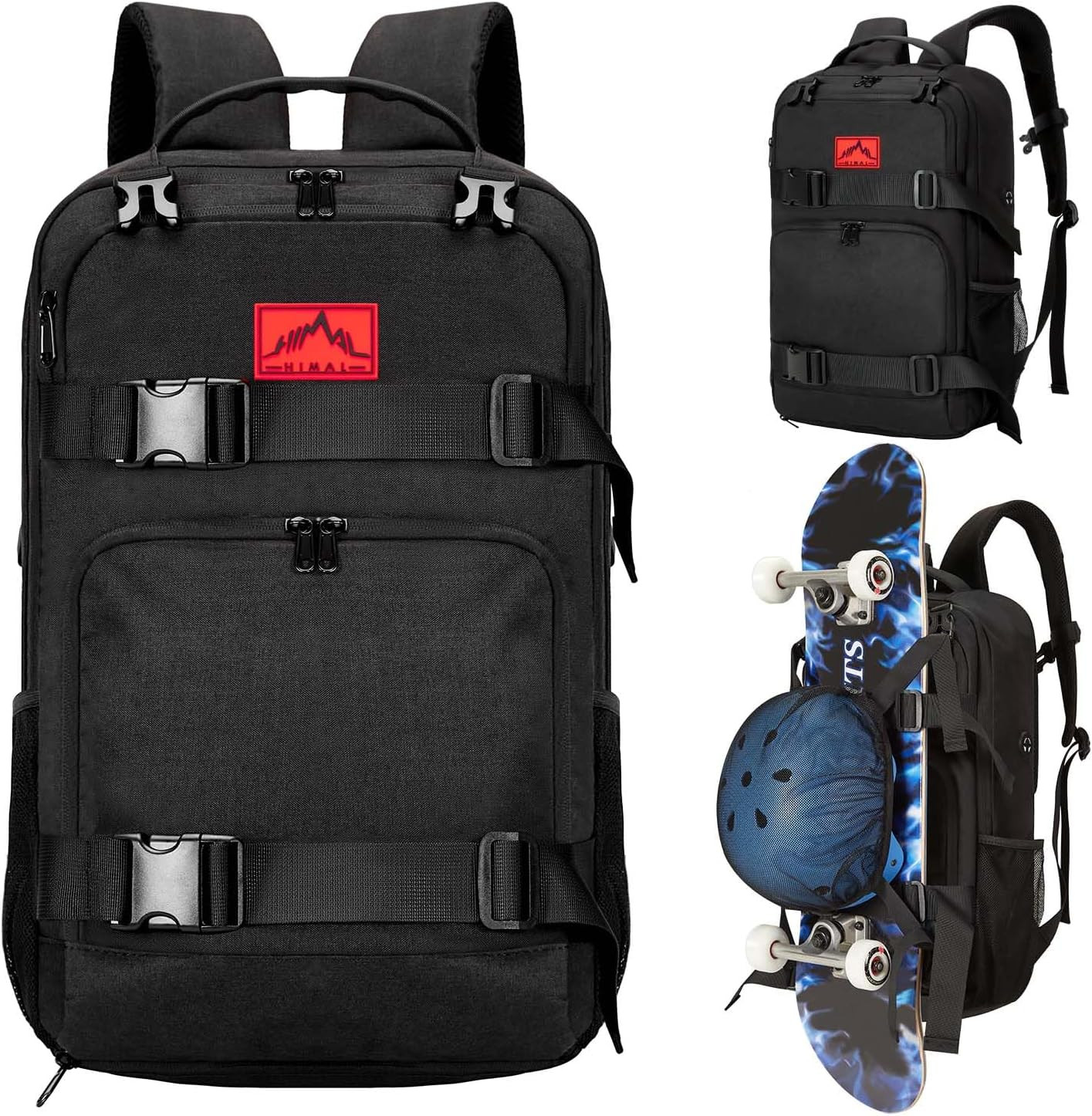 Multi-Sport Skateboard Backpack and Laptop Bag for Men and Women
