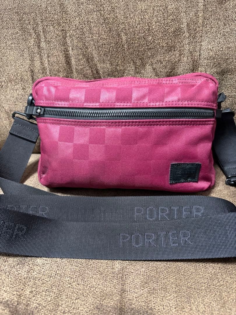 Authentic PORTER Yoshida Girls/ Ladies 2WAY Shoulder Bag Burgundy 240mm x 150mm