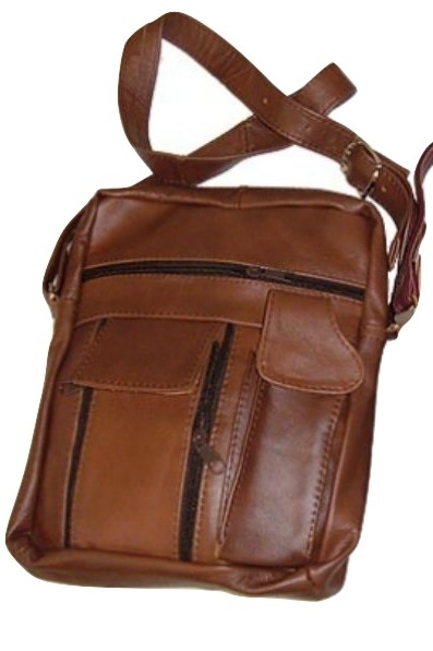 Leather Messenger Bag Tablet Pack With Cell Phone Pocket Credit Card Organizer