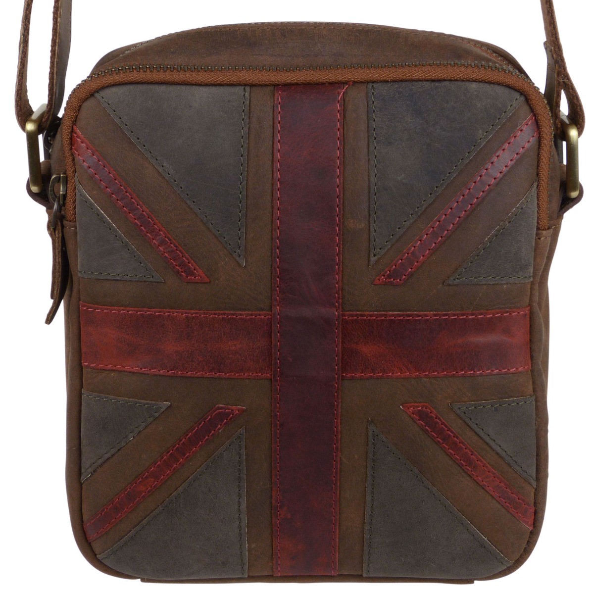 Mala Leather Compact Crossbody Bag Union Jack Vintage Collection