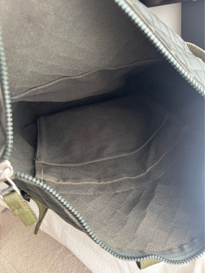 BOTTEGA VENETA Rubber Backpack, Intrecciato, Khaki, Rare, Excellent Condition