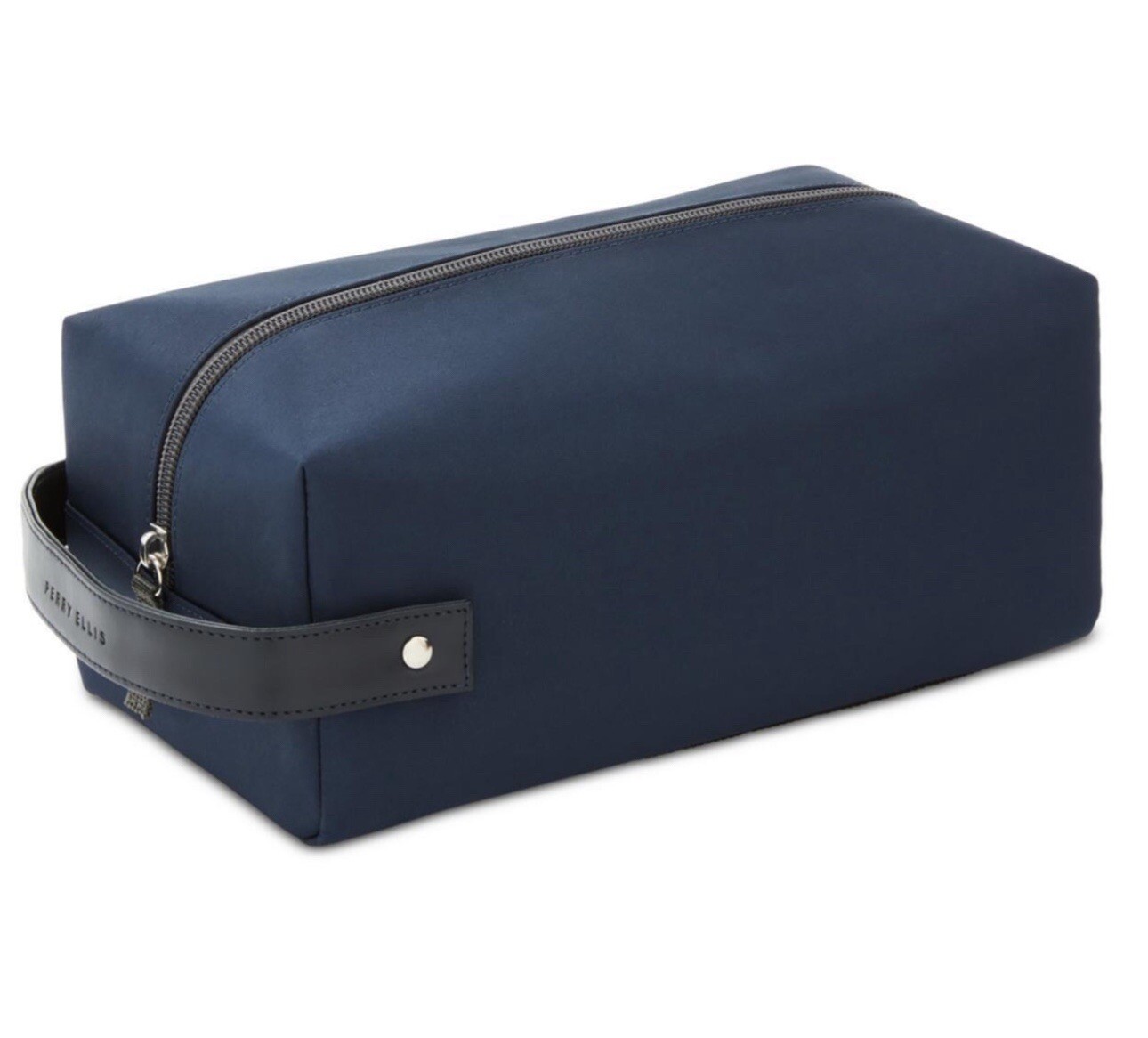 PERRY ELLIS PORTFOLIO Men’s Nylon Handle Travel Zip-Kit Bag, Navy, NWT