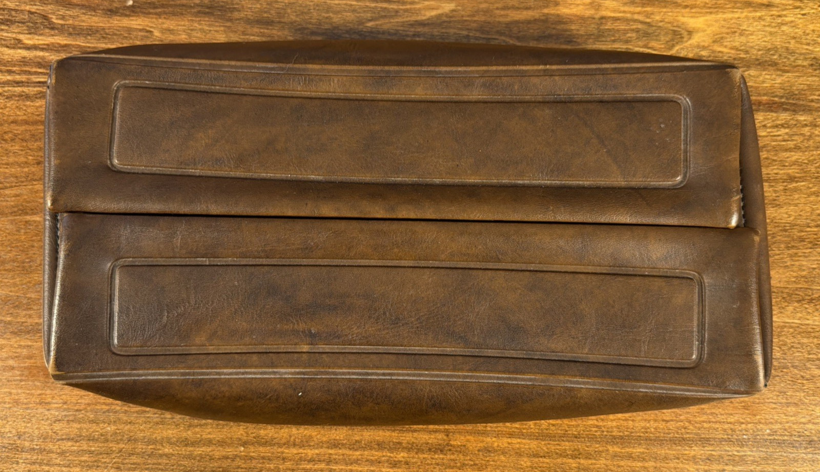 Hazel Shaving Kit Dopp Toiletry Bag Vintage 1975 Brown Hinged USA