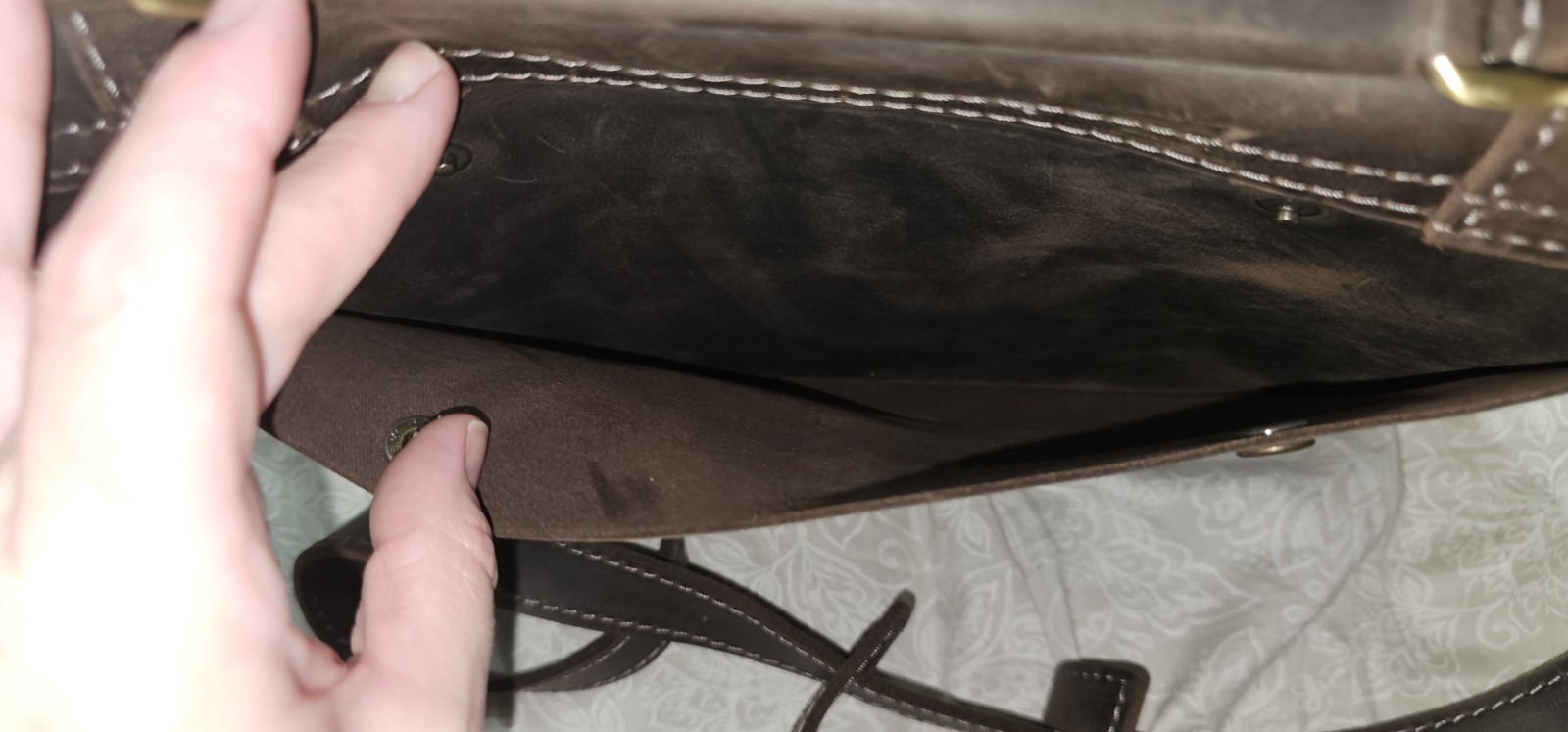Men’s Brown Messenger Bag Buckle Flap Crossbody Strap doctor bag