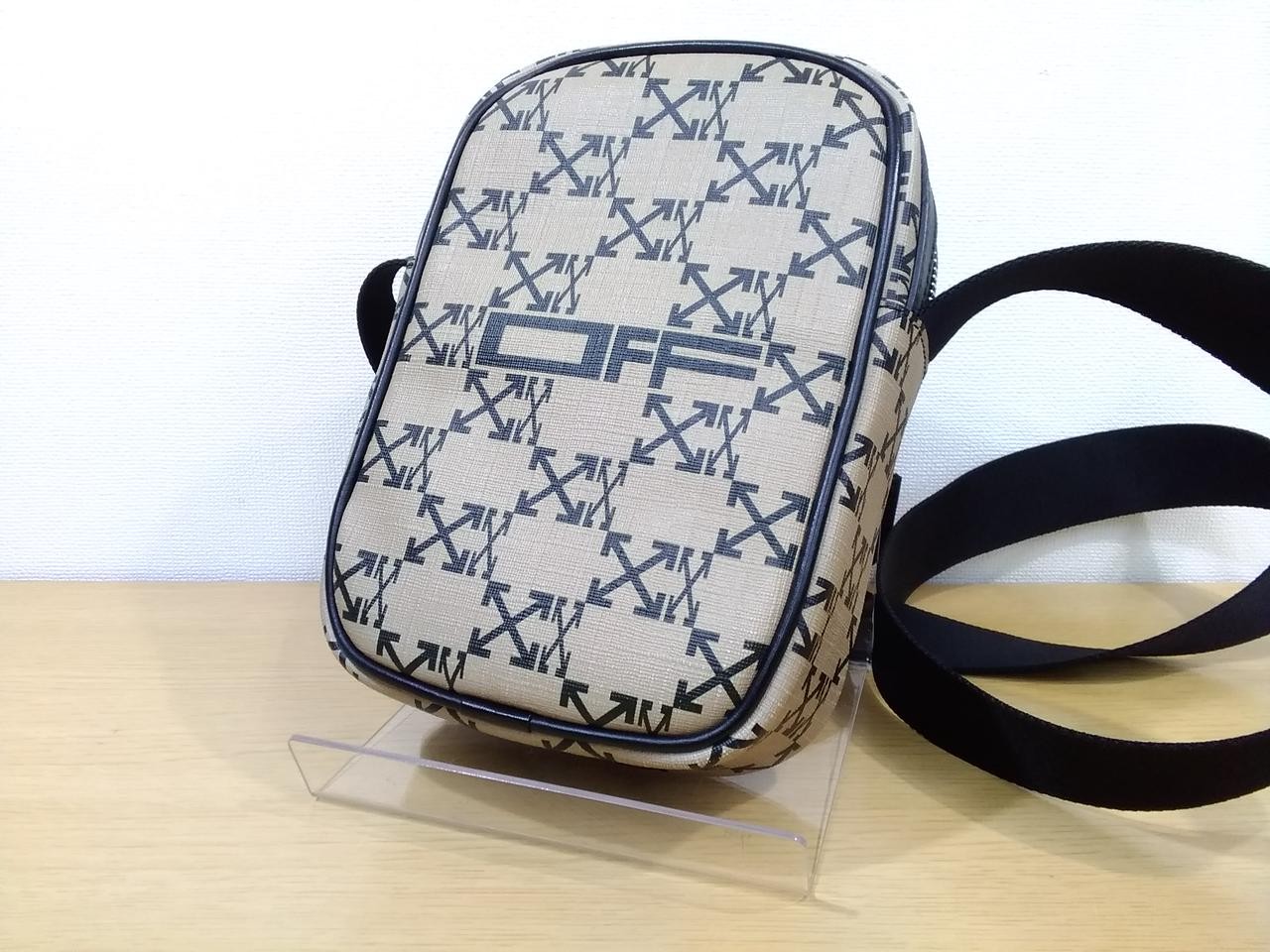 OFF WHITE Monogram Shoulder Bag Model BEIGE OFF WHITE