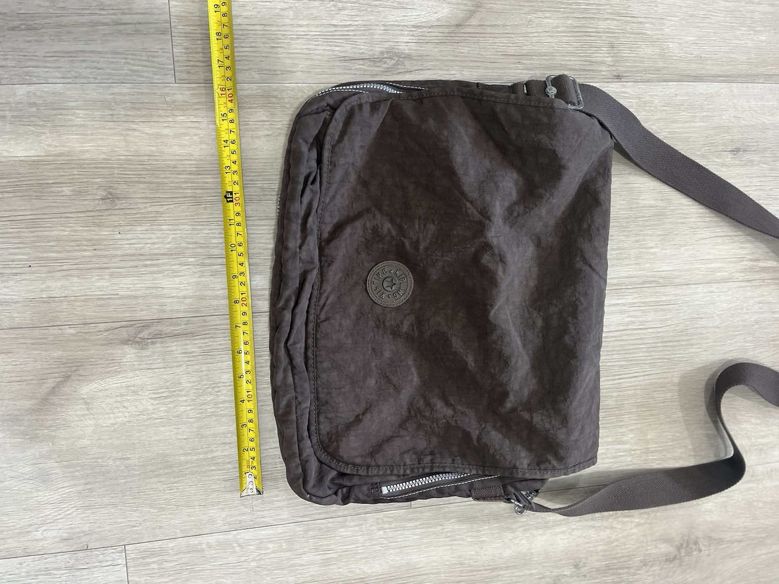 Kipling Crossbody Messenger Chocolate Brown Retro Bag Big Size