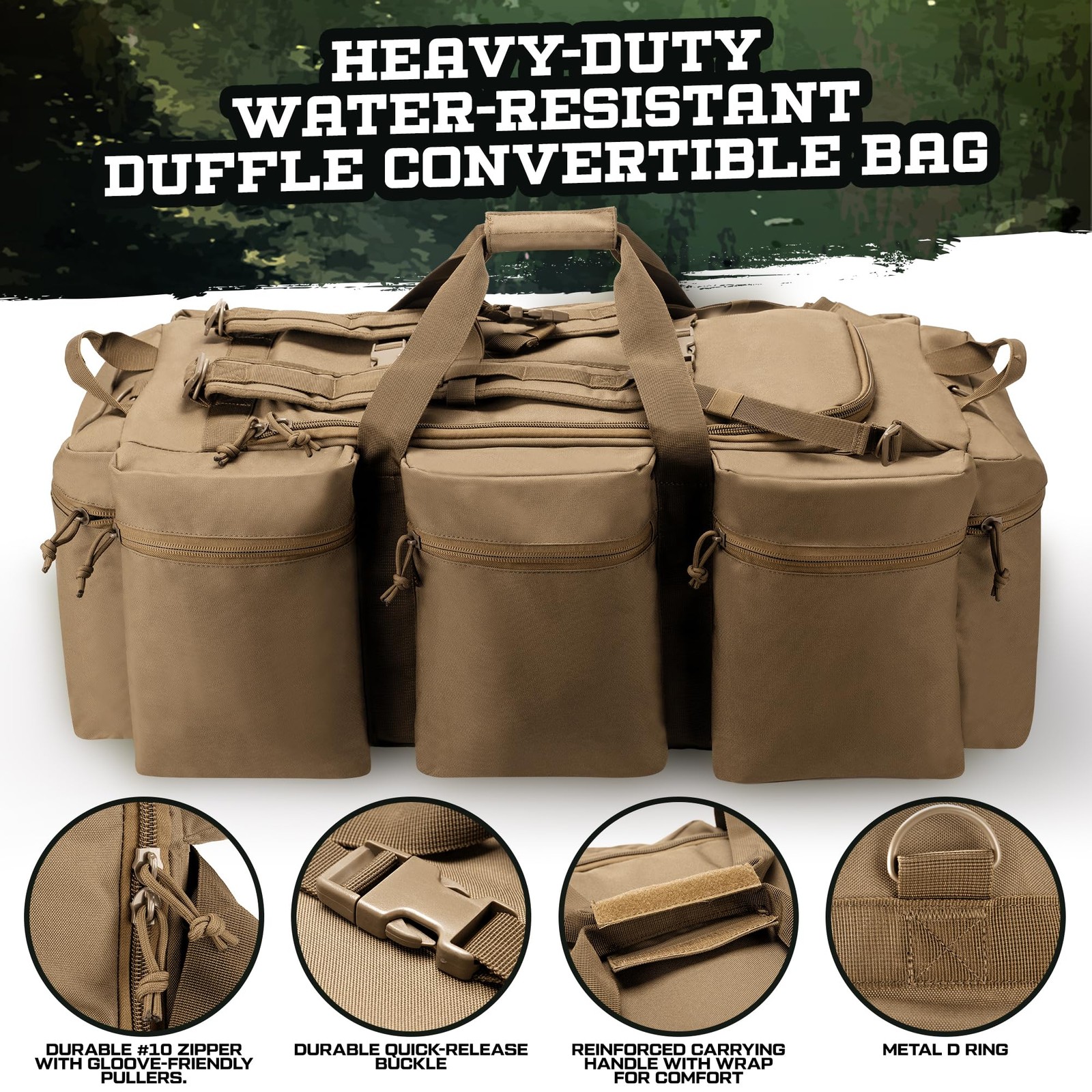 100L Large Military Duffle Bag Deployment Duffel Bag Sports Equipment Travel …