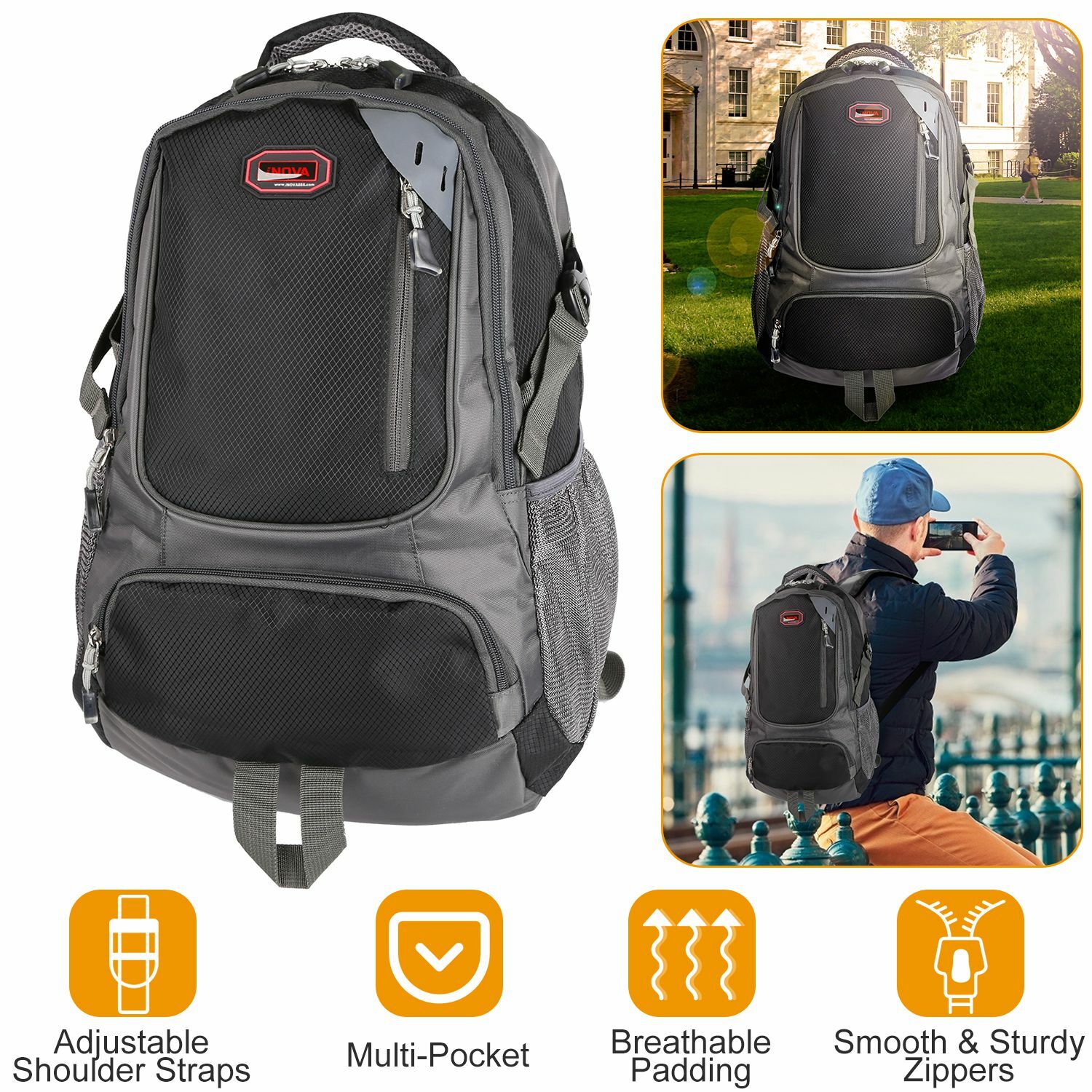 Anti-Theft Travel Shoulder Bag Laptop Backpack Adjustable Notebook School Bag