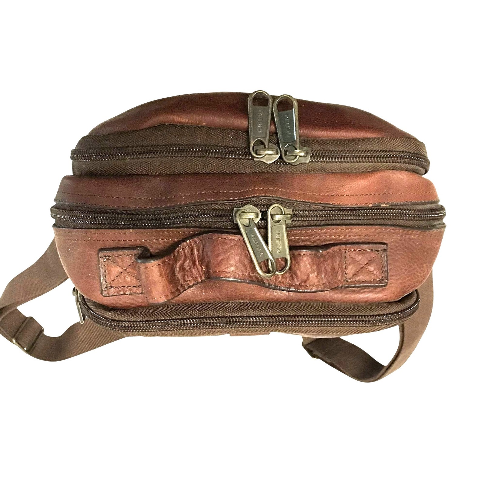 DELUTH Trading Mens Brown Buffalo Leather Crossbody Bag Adjustable