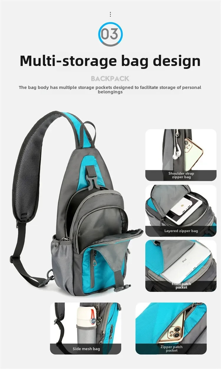 outdoor hiking bike shoulder bag waterproof sports crossbody bag travel backpac